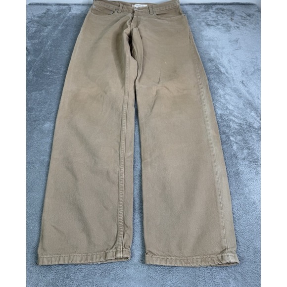 Vintage Y2K Levi's 550 Relaxed Fit Straight Jeans Men's Size 34x34 Beige - Picture 1 of 14